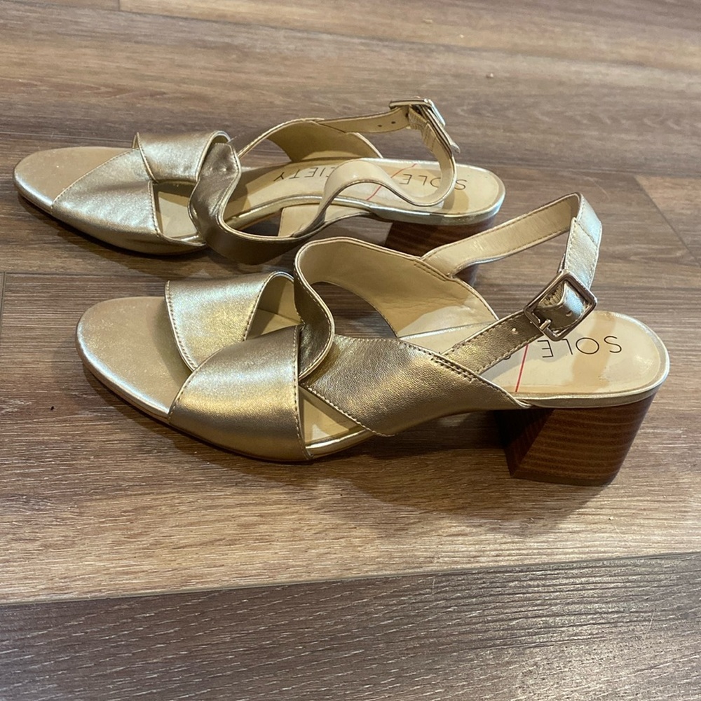 Sole Society Gold Heeled Sandal